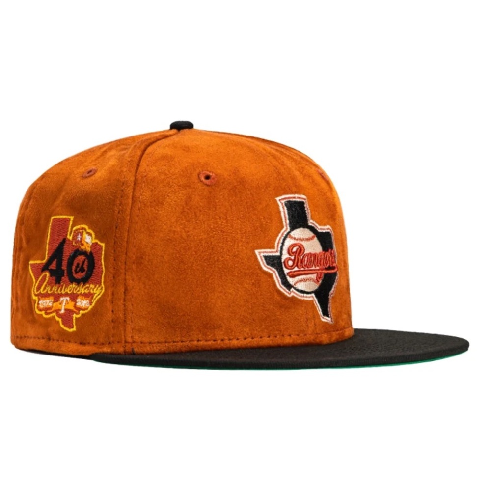 ✨New Era Texas Rangers Hat Club Suede S’mores 2Tone MLB Fitted Cap Hat 7 3/8✨